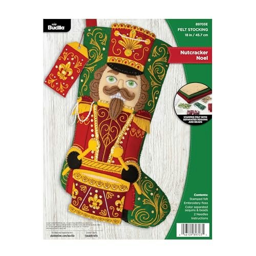 Bucilla Nutcracker Noel 18" Felt Applique Stocking Kit: $29.99 Bucilla Nutcracker Noel 18" Felt Applique Stocking Kit: $29.99