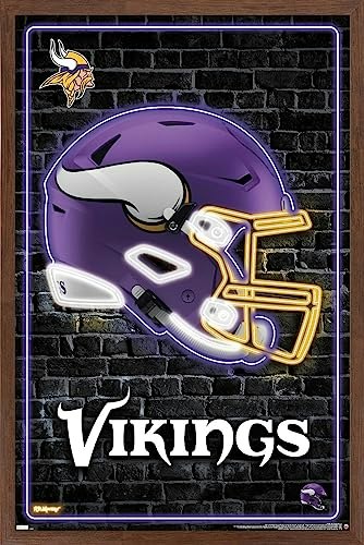 Minnesota Vikings Neon Helmet Wall Poster: $54.99