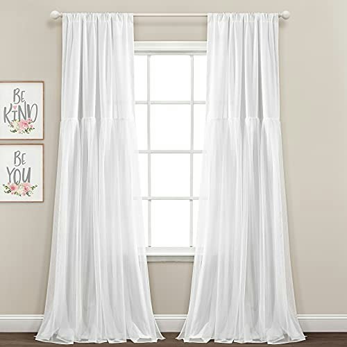 Lush Decor 40" x 84" Tulle Skirt Window Curtain Panels 2-Pack: $45.80 Lush Decor 40" x 84" Tulle Skirt Window Curtain Panels 2-Pack: $45.80
