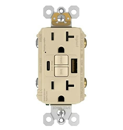 Legrand Radiant 20 Amp Tamper-Resistant GFCI USB Type A/C Outlet: $33.81 Legrand Radiant 20 Amp Tamper-Resistant GFCI USB Type A/C Outlet: $33.81