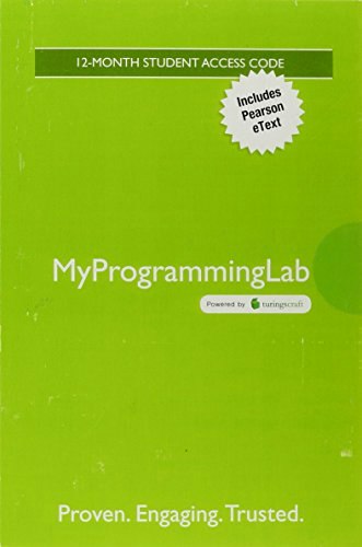 Mylab Programming Access Card for Introduction to Java Programming and Data Structures: $54.49 Mylab Programming Access Card for Introduction to Java Programming and Data Structures: $54.49