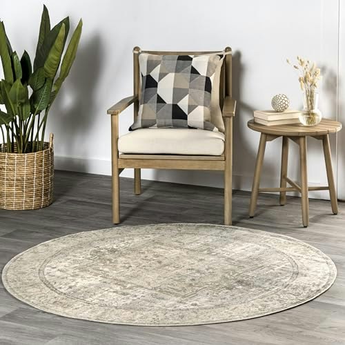 nuLOOM Harriet Neutral Medallion Area Rug 5-Foot Round: $68.10 nuLOOM Harriet Neutral Medallion Area Rug 5-Foot Round: $68.10