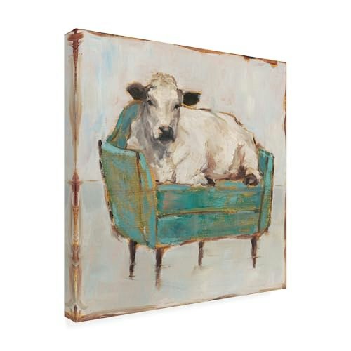 Ethan Harper 24x24-inch Moo-ving In I Wrapped Canvas Wall Art: $49.95 Ethan Harper 24x24-inch Moo-ving In I Wrapped Canvas Wall Art: $49.95