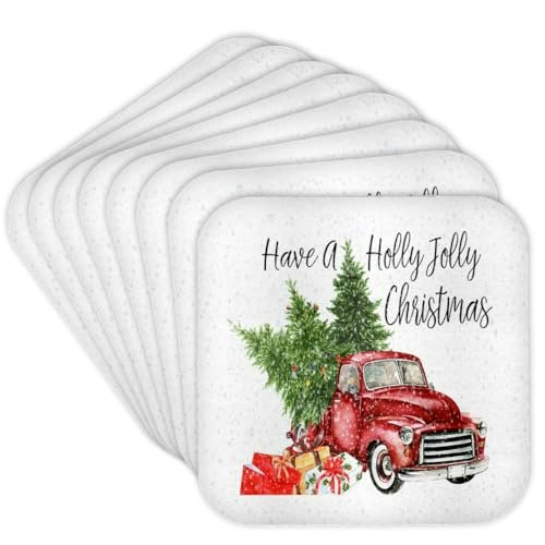 3dRose Have A Holly Jolly Christmas Red Truck Coaster 8-Pack: $5.35 3dRose Have A Holly Jolly Christmas Red Truck Coaster 8-Pack: $5.35