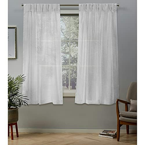 Exclusive Home Belgian Textured Linen Look Jacquard Sheer Pinch Pleat Curtain Panel 2-Pack: $22.99 Exclusive Home Belgian Textured Linen Look Jacquard Sheer Pinch Pleat Curtain Panel 2-Pack: $22.99