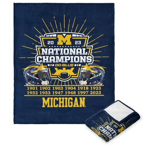 Northwest Michigan Wolverines 2023 National Champions 50 x 60-Inch Throw Blanket: $44.99 Northwest Michigan Wolverines 2023 National Champions 50 x 60-Inch Throw Blanket: $44.99