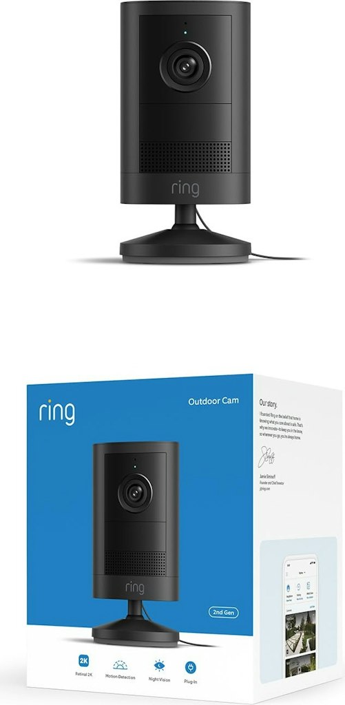 Ring Outdoor Cam 2K Plug-In Security Camera: $50 Ring Outdoor Cam 2K Plug-In Security Camera: $50