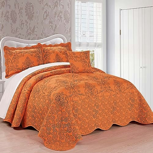 Home Soft Things Damask 110" x 120" 4-Piece Bedspread Set: $92.99 Home Soft Things Damask 110" x 120" 4-Piece Bedspread Set: $92.99