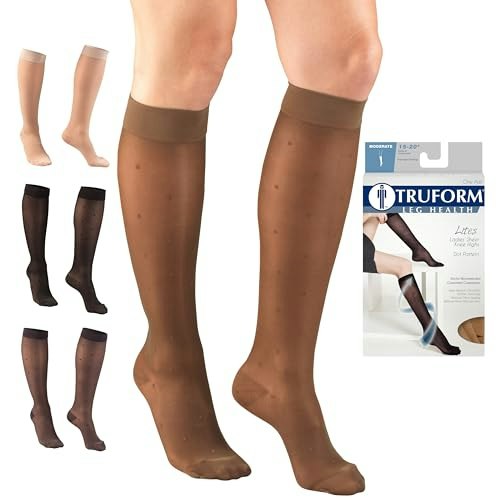 Truform Women's 15-20 mmHg Knee High Compression Stockings: $13 Truform Women's 15-20 mmHg Knee High Compression Stockings: $13
