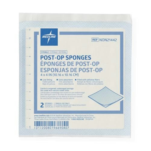 Medline 4" x 4" Sterile Post-Op Gauze Sponges 2-Pack: $7.97 Medline 4" x 4" Sterile Post-Op Gauze Sponges 2-Pack: $7.97