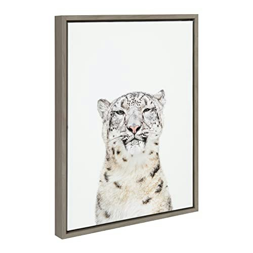 Kate and Laurel Sylvie Snow Leopard Framed Canvas Wall Art 18x24-inch: $53.99 Kate and Laurel Sylvie Snow Leopard Framed Canvas Wall Art 18x24-inch: $53.99