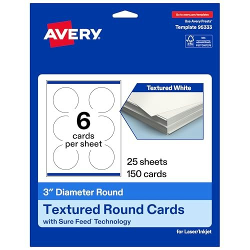 Avery 3-inch Printable Round Cards 150-Pack: $15.72 Avery 3-inch Printable Round Cards 150-Pack: $15.72
