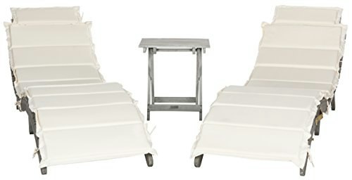 Safavieh Pacifica 3-Piece Outdoor Chaise Lounge Set: $292.64 Safavieh Pacifica 3-Piece Outdoor Chaise Lounge Set: $292.64