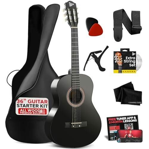 Pyle 36-inch 3/4 Size Beginner Acoustic Guitar Kit: $70.99