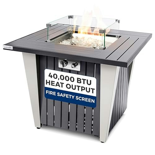 SereneLife 50,000 BTU Square Propane Fire Pit Table: $231.99 SereneLife 50,000 BTU Square Propane Fire Pit Table: $231.99