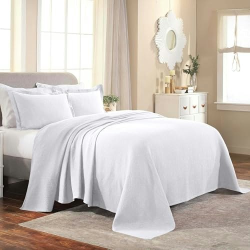 Superior Queen Cotton Jacquard Matelasse Bedspread: $81.97 Superior Queen Cotton Jacquard Matelasse Bedspread: $81.97