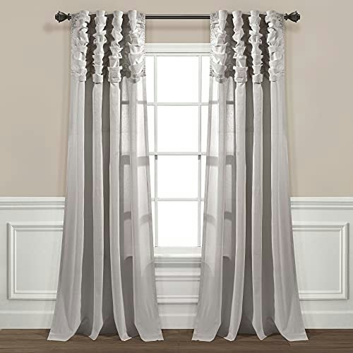 Lush Decor Ruched Waterfall Linen Textured Window Curtain Panel 52" x 84": $32.96 Lush Decor Ruched Waterfall Linen Textured Window Curtain Panel 52" x 84": $32.96