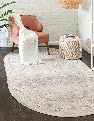 Unique Loom Whitney Traditional Border 5x8-foot Oval Area Rug: $81.99 Unique Loom Whitney Traditional Border 5x8-foot Oval Area Rug: $81.99