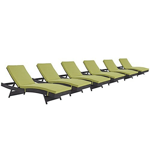 Modway Convene Wicker Rattan Outdoor Patio Chaise Lounge Chair 6-Pack: $1,981.17 Modway Convene Wicker Rattan Outdoor Patio Chaise Lounge Chair 6-Pack: $1,981.17