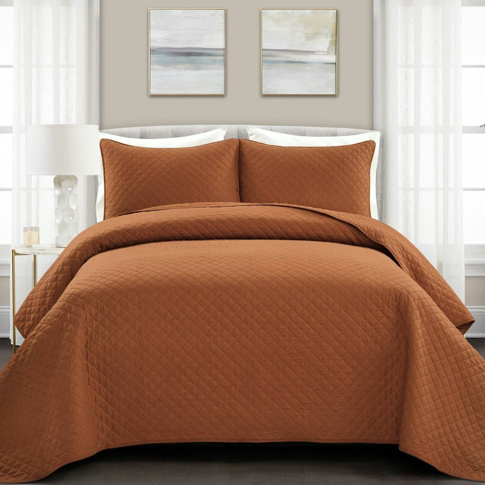 Lush Decor Ava Diamond Cotton Full/Queen Quilt Bedding Set 3-Piece: $79.99 Lush Decor Ava Diamond Cotton Full/Queen Quilt Bedding Set 3-Piece: $79.99