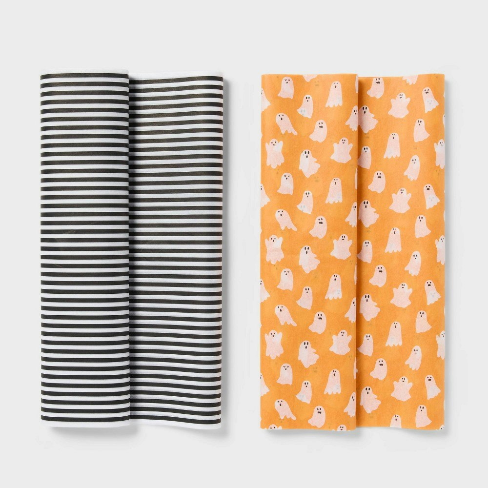 Spritz Halloween Ghost and Striped Tissue Paper 16-Count: $3