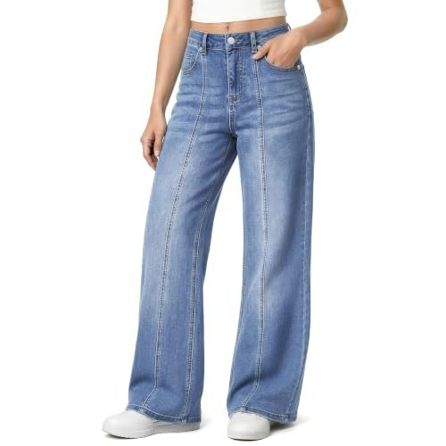 Mars Power Women's Wide Leg Flare Denim Jeans: $32.28 Mars Power Women's Wide Leg Flare Denim Jeans: $32.28