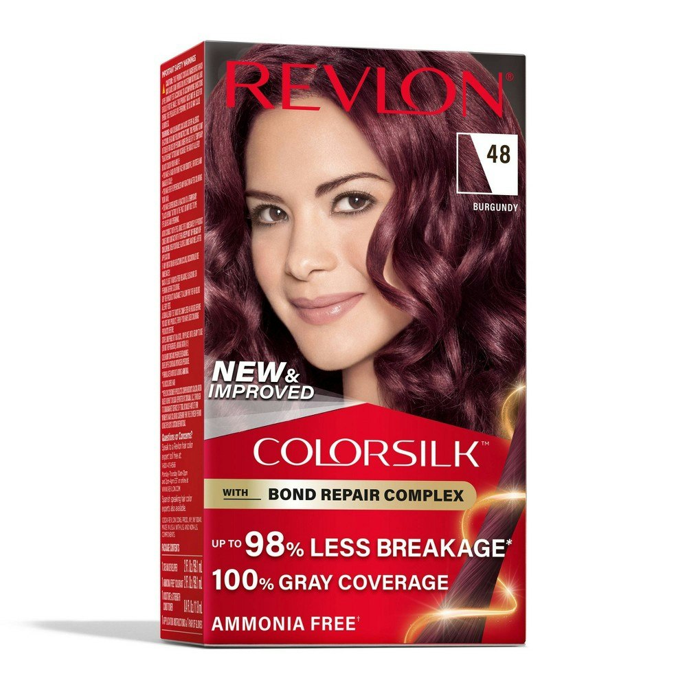 Revlon ColorSilk Permanent Hair Color 48 Burgundy: $5.49 Revlon ColorSilk Permanent Hair Color 48 Burgundy: $5.49