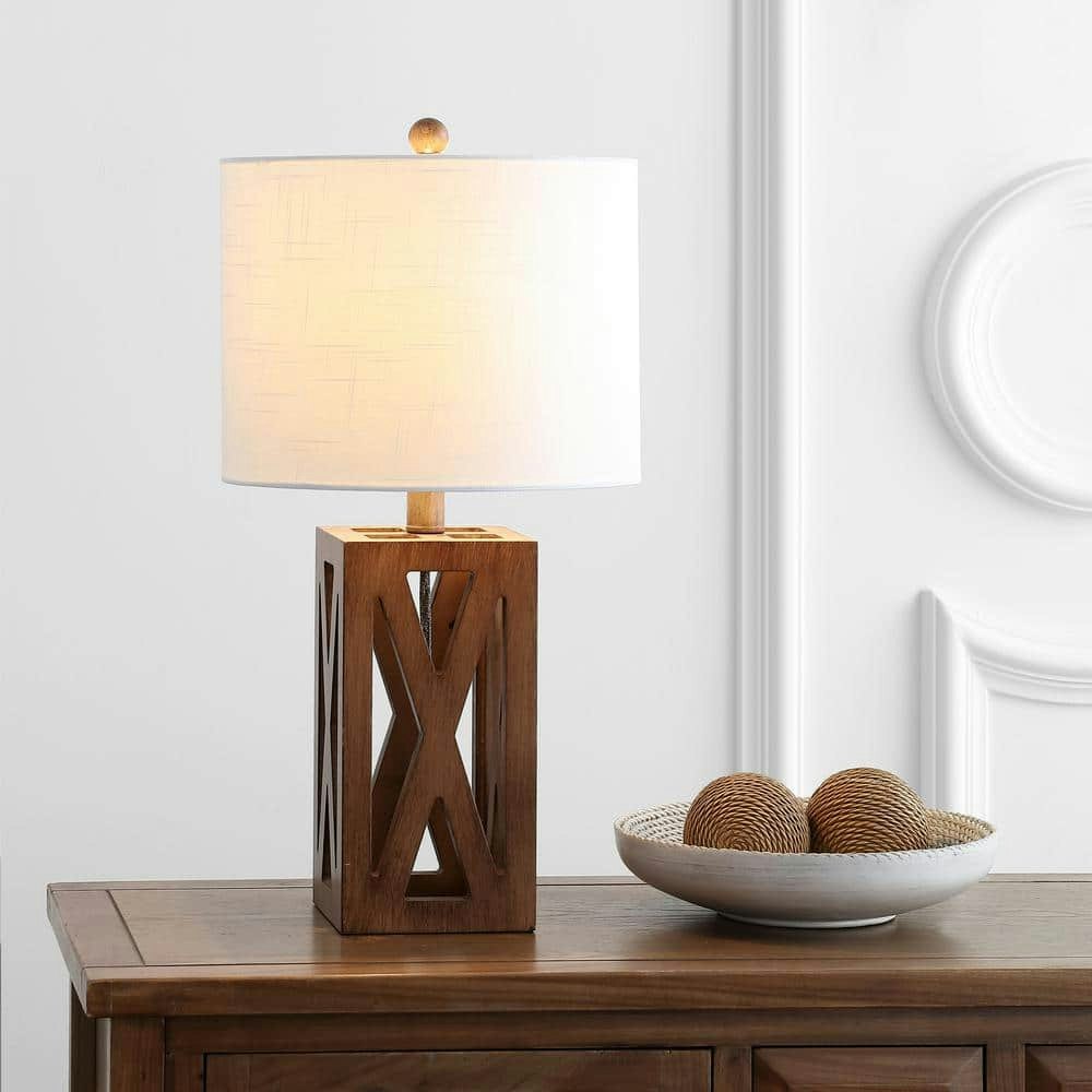 Stewart 21.5-inch Wood LED Table Lamp: $43.93 Stewart 21.5-inch Wood LED Table Lamp: $43.93