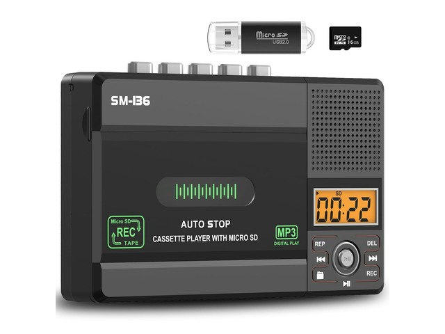 Portable Cassette Tape Player and MP3 Digital Converter: $55.49
