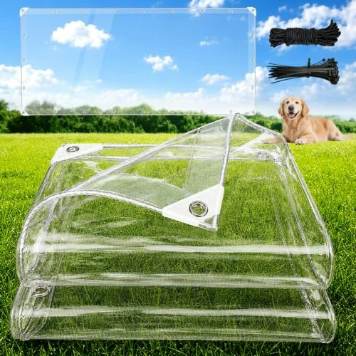 4x6-Foot Clear Waterproof PVC Tarpaulin: $16.69