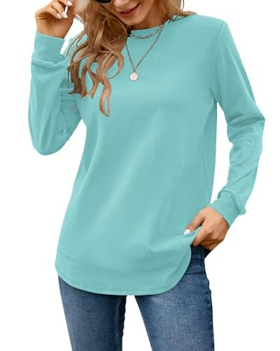 Molerani Women's Crewneck Long Sleeve Tunic Sweatshirt: $24.64 Molerani Women's Crewneck Long Sleeve Tunic Sweatshirt: $24.64