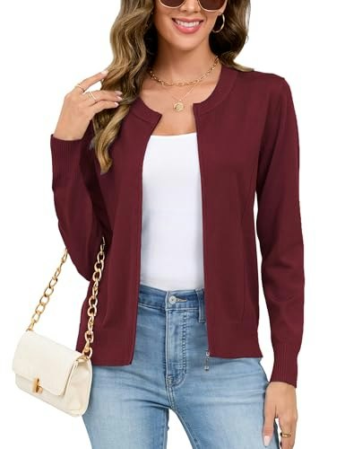Totatuit Women's Lightweight Knit Zip-Front Cardigan: $16.98 Totatuit Women's Lightweight Knit Zip-Front Cardigan: $16.98