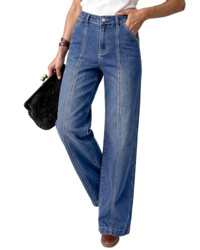 Grapent Women's High-Waisted Wide-Leg Jeans: $31.43 Grapent Women's High-Waisted Wide-Leg Jeans: $31.43
