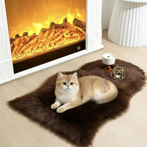 Cklzsay 2' x 3' Faux Fur Sheepskin Area Rug: $13.29 Cklzsay 2' x 3' Faux Fur Sheepskin Area Rug: $13.29