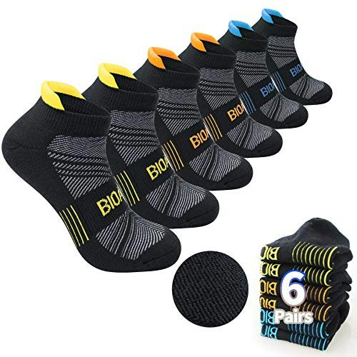 Bioaum Men's Cushioned Athletic Ankle Socks 6-Pack: $14.63 Bioaum Men's Cushioned Athletic Ankle Socks 6-Pack: $14.63