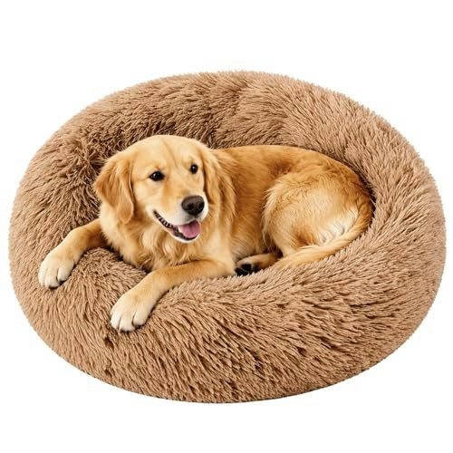 JimaPaws 36-Inch Plush Donut Dog Bed: $21.66