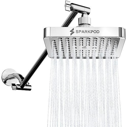 SparkPod 6-Inch Square Rain Shower Head with Extension Arm: $60.31 SparkPod 6-Inch Square Rain Shower Head with Extension Arm: $60.31