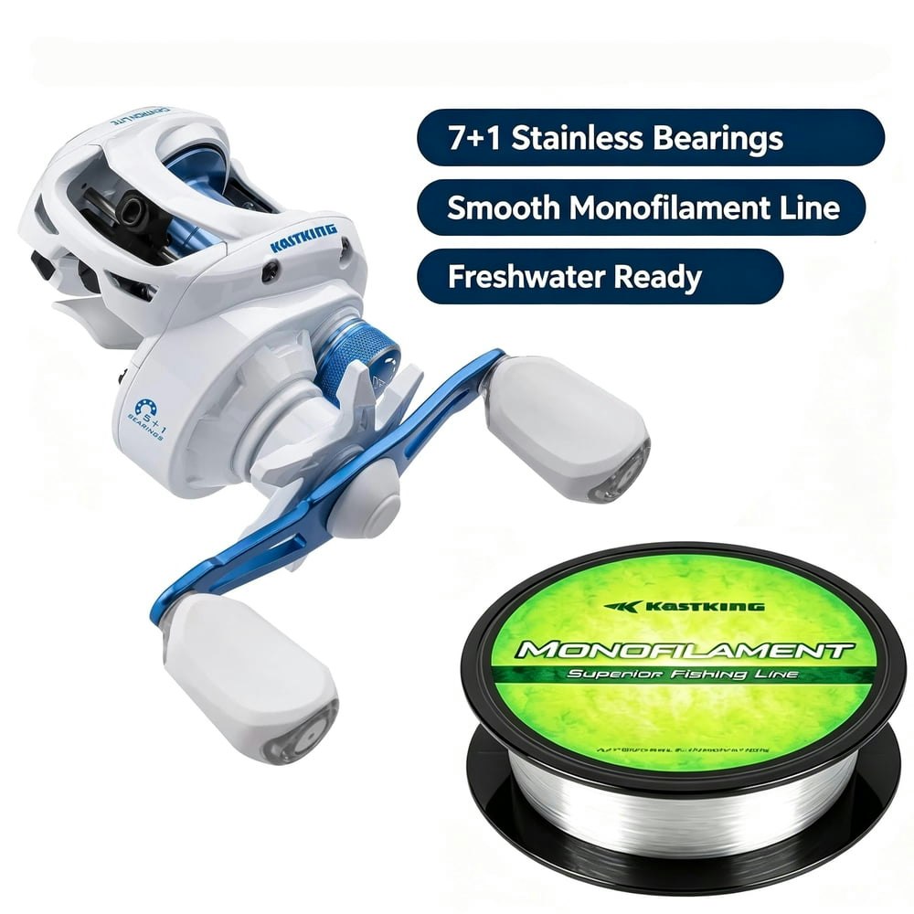 KastKing Centron Lite Baitcasting Reel with Fishing Line: $39.99 KastKing Centron Lite Baitcasting Reel with Fishing Line: $39.99