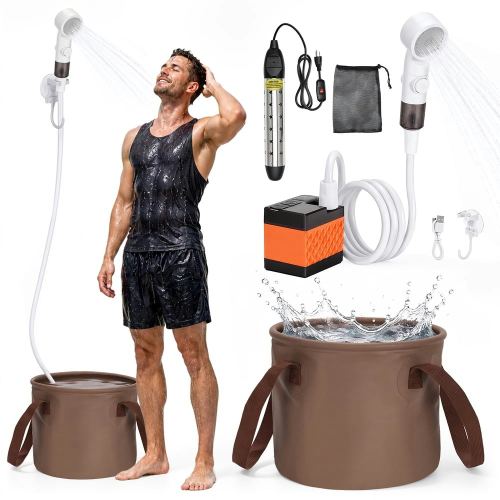 Doulami 1,500W Portable Camping Shower Kit: $49.99 Doulami 1,500W Portable Camping Shower Kit: $49.99