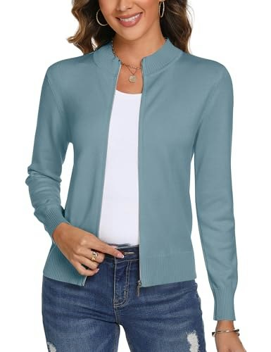 Totatuit Women's Lightweight Zip-Up Cardigan Sweater: $19.98 Totatuit Women's Lightweight Zip-Up Cardigan Sweater: $19.98