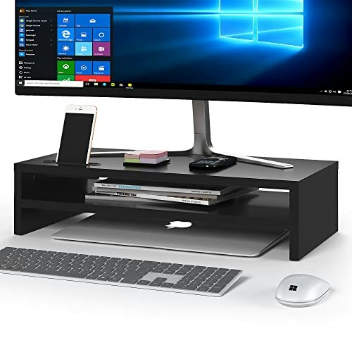 Bontec 2-Tier Wood Monitor Stand Riser: $33.14 Bontec 2-Tier Wood Monitor Stand Riser: $33.14
