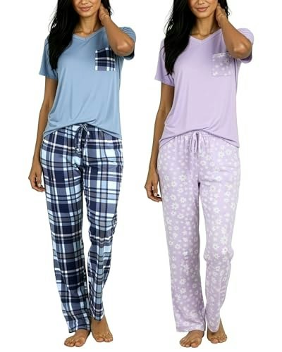 Women's Short Sleeve Pajama Set 2-Pack: $33.98