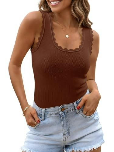 Saodimallsu Women's Square Neck Knit Sweater Tank Top: $13.96 Saodimallsu Women's Square Neck Knit Sweater Tank Top: $13.96