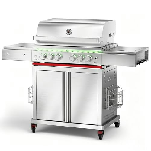 Electactic 6-Burner Stainless Steel Propane Gas Grill: $1,573.04