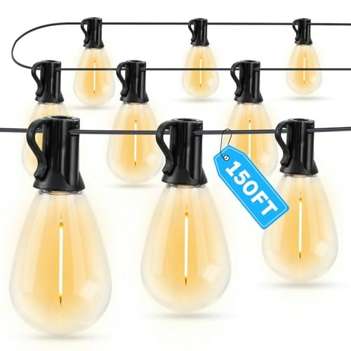 GvvooHome 150-Foot Dimmable LED Outdoor String Lights: $39.99 GvvooHome 150-Foot Dimmable LED Outdoor String Lights: $39.99