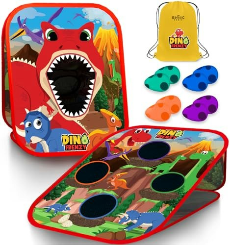 Swooc Games Dino Frenzy 2-in-1 Corn Hole Game Set: $35.99