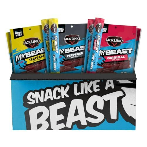 Jack Link's MrBeast Beef Jerky and Sticks Variety Pack 9-Count: $12.62 Jack Link's MrBeast Beef Jerky and Sticks Variety Pack 9-Count: $12.62