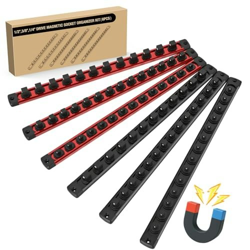 Gooacc 6-Piece Magnetic Socket Organizer Rail Set: $35.56 Gooacc 6-Piece Magnetic Socket Organizer Rail Set: $35.56