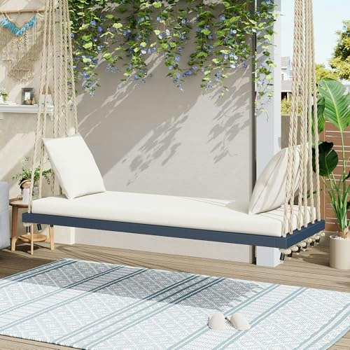Merax 2-Seat Outdoor Wooden Porch Swing Chair: $137.98