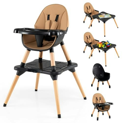 Glacer 6-in-1 Convertible Wooden High Chair: $91.72 Glacer 6-in-1 Convertible Wooden High Chair: $91.72